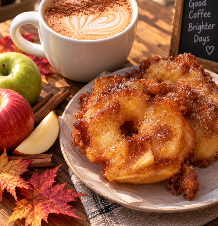 Chai and apple fritter