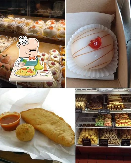 Pastry display and savoury food at Aida’s Pine Valley Bakery.